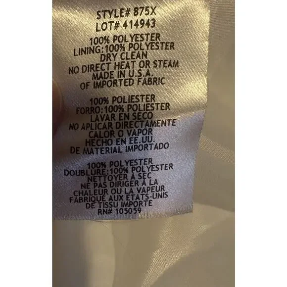 XSCAPE Dress Long Gown Purple Floral Sleeveless Size 4 USA Made Formal Dance NEW - Picture 6 of 7